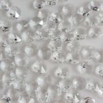 10mm clear octagons with 1 hole