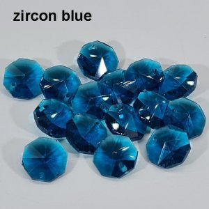 14mm Octagons Zircon Blue 1
