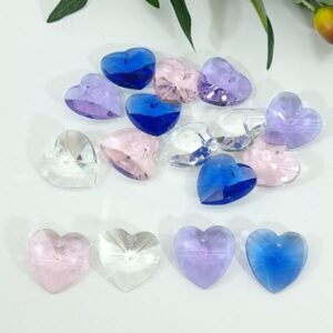 28mm heart crystals