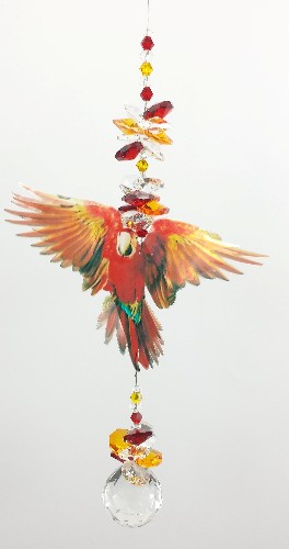 red macaw suncatcher- large size