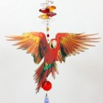 red macaw suncatcher- small size
