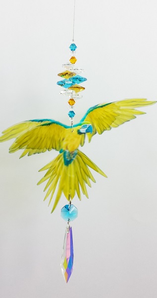 blue yellow macaw suncatcher small