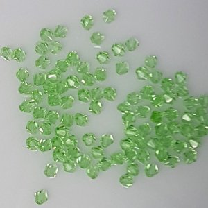 4mm Crystal Bicone Beads - 8grams - light green