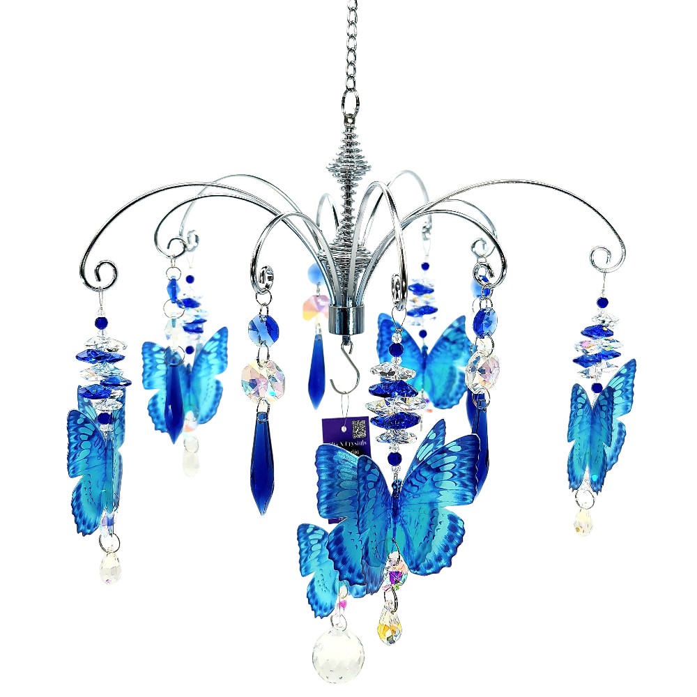 blue butterfly chandelier
