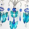 blue butterfly crystal suncatcher chandelier 2
