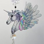 unicorn suncatcher #1 white