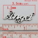Angel Charm with letters size