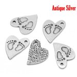 baby charm heart pack of 6