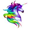 rainbow unicorn craft film cutouts