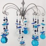 lapis crystal chandelier