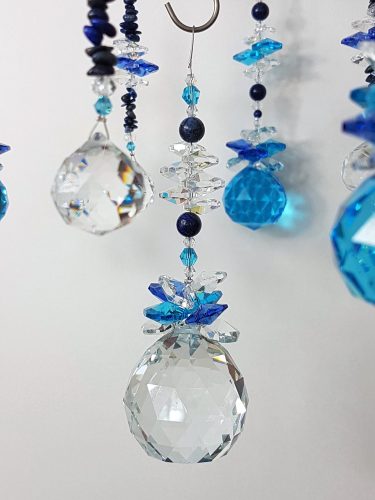lapis crystal chandelier