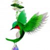 hummingbird crystal suncatcher green #1