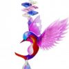 hummingbird crystal suncatcher pink #1