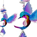 hummingbird crystal suncatcher blue #1