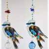 kookaburra crystal suncatcher gift amber-blue