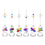 Diamond Ball Angel Crystal Suncatchers in assorted handmade pastel colour combinations