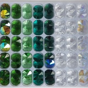 Octagon Crystals Green Mix 2 1