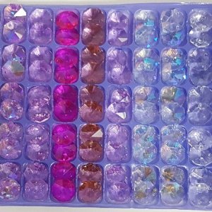 Octagon Crystals Pink Mix 2 1