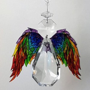 chakra angel crystal suncatcher #1