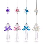 Crystal Icicle Angel Suncatcher available in lilac, pink, blue and Aurora Borealis colours