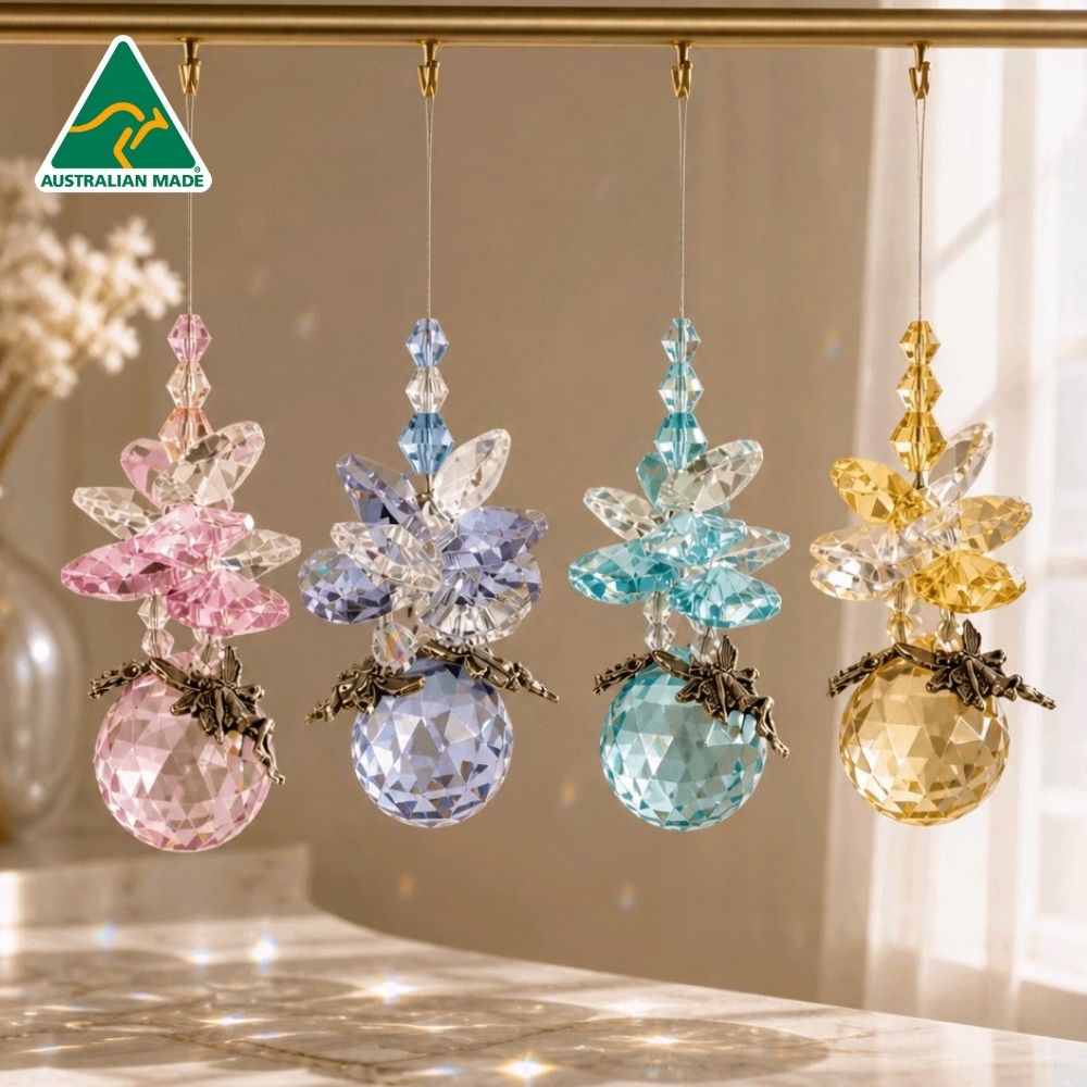 Fairy ball crystal suncatchers in assorted colours