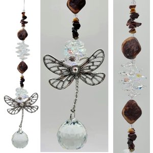 Dragonfly Suncatcher Chocolate Shell Beads And Mookite 500 300x300