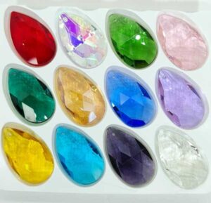 38mm teardrop crystals 12 colors