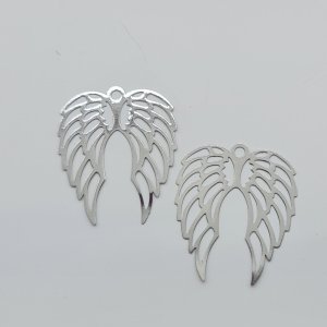 Filigree Angel Wing pack of 2 F06. Angel wing charms and pendants.