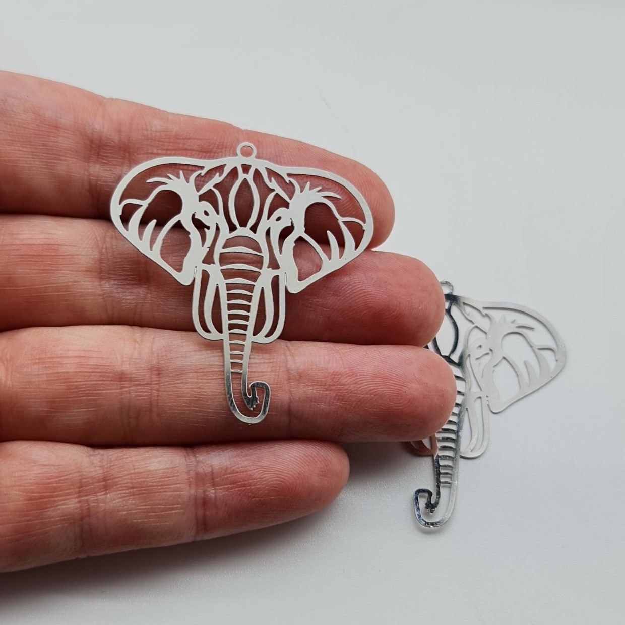 Filigree Elephant Charm pack of 2