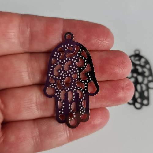 hamsa hand stainless steel charms