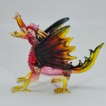dragon red black figurine