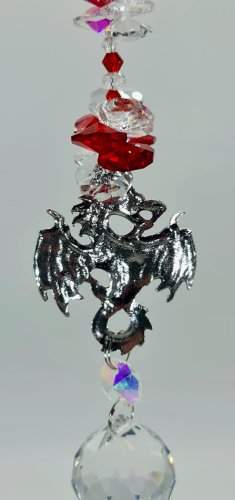pewter dragon suncatcher back view