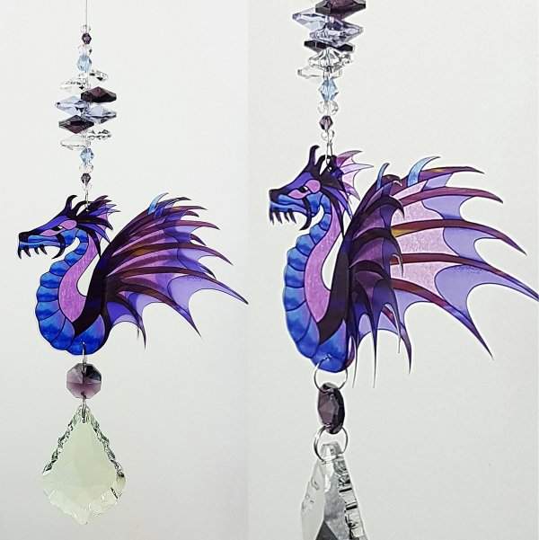 dragon suncatcher starflake purple