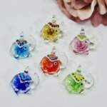 glass elephants set of 6