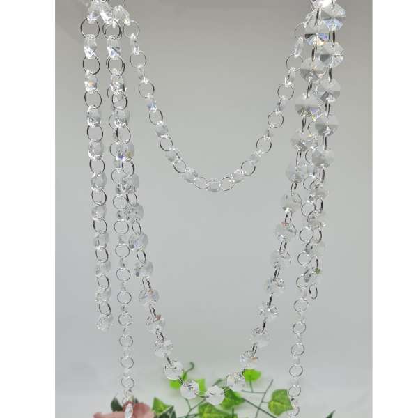clear crystal chain with 14mm octagons clear crystal chain with 14mm octagons