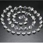clear crystal chains 1m