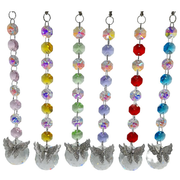 butterfly chain suncatchers assorted colors