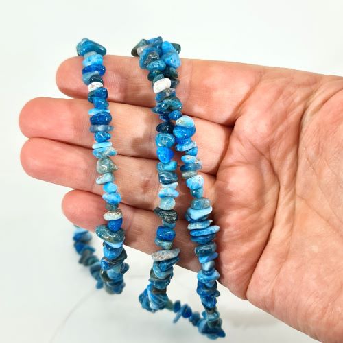 blue apatite strand size