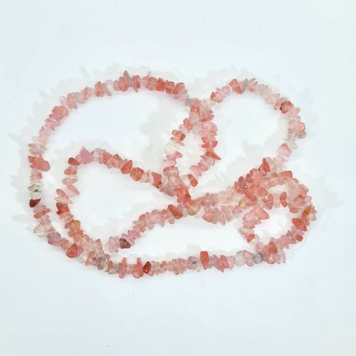 cherry quartz chip beads