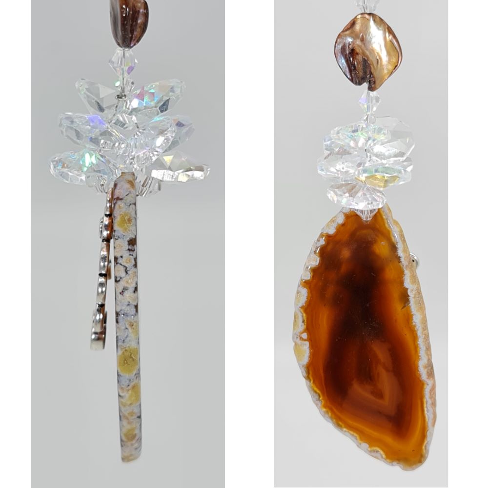 agate and tigers eye tree of life suncatcher