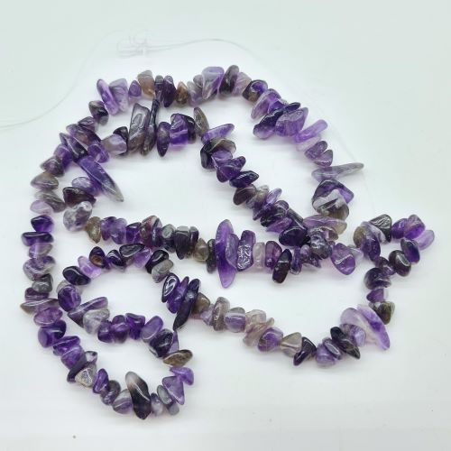 Large amethyst gem chip beads
