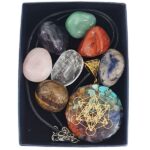 Orgonite pendant tumblestone giftbox set -2