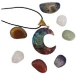 Orgonite pendant tumblestone gift set -4