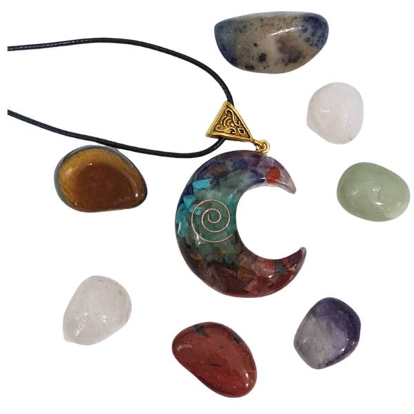 Orgonite pendant tumblestone gift set -4 Orgonite pendant tumblestone gift set -4