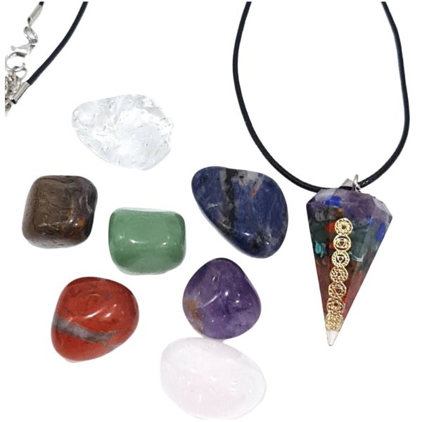 Orgonite pendant tumblestone gift set -3 Orgonite pendant tumblestone gift set -3
