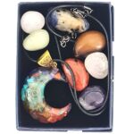Orgonite pendant tumblestone giftbox set -4