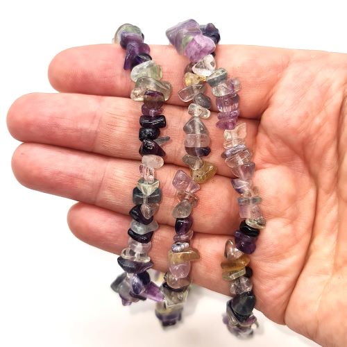fluorite gemchip beads purple 2