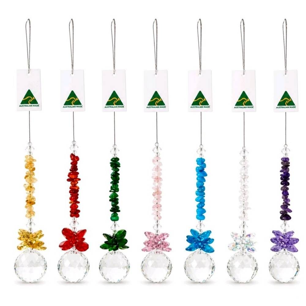 30mm crystal ball gemstone suncatchers