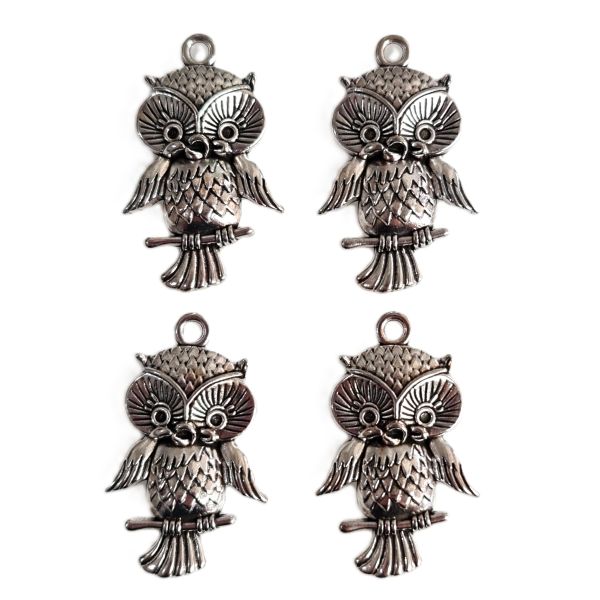 cute owl charm #2 pack of 4
