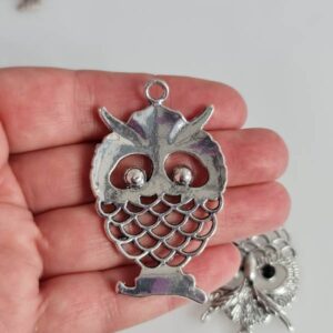 large owl charm back